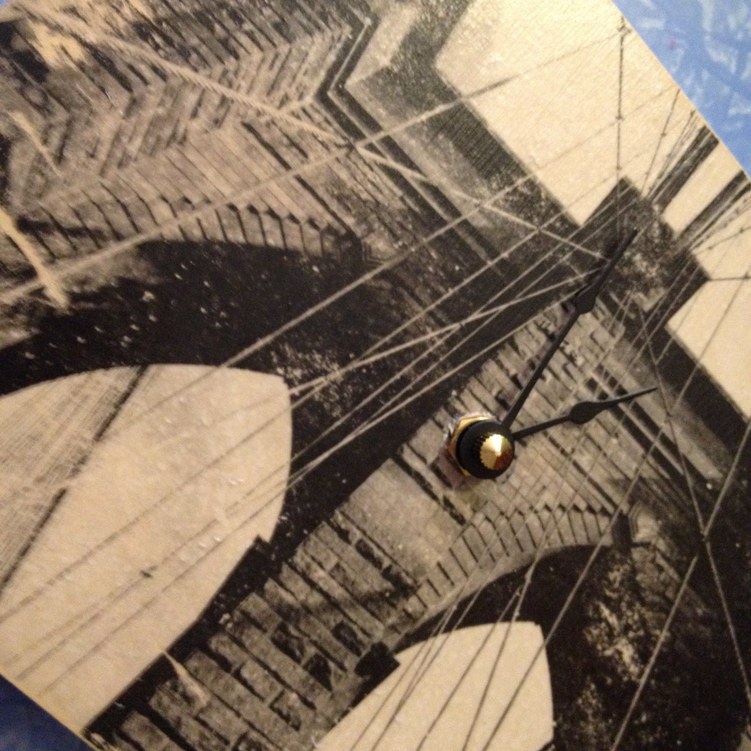 Brooklyn Bridge 6 x 8 in  Wood Clock