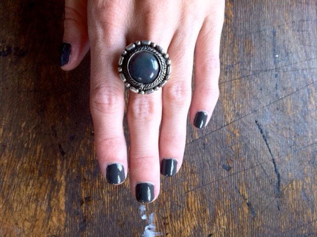 Gwen Ring - wide silver adjustable band