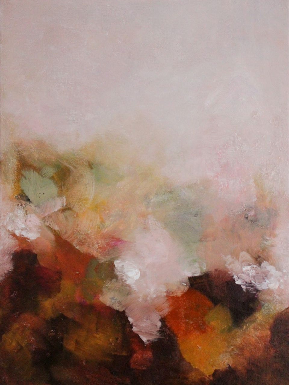 Storewide 10% Off with COUPON Code HOLIDAYS Painting Abstract Original Autumn Blush 18 x 24 Oil Painting Artwork Swalla Studio