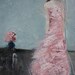 Original Figurative oil Painting Les Fleurs 12 x 16 x 1.5 texture Swalla Studio