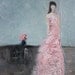 Original Figurative oil Painting Les Fleurs 12 x 16 x 1.5 texture Swalla Studio