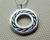 Sterling silver circle pendant