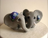 Elephant Love Wedding Cake Topper
