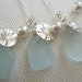 Reserved for Amy. Blue Sea glass and Sand Dollar Necklace.