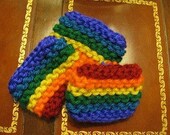 Pride Rainbow Flag Knit Pin