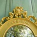 Vintage Hollywood Regency Mirror Upcycled in Lemongrass
