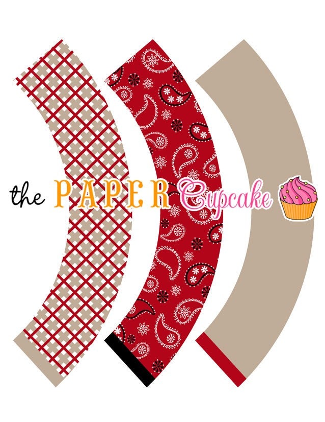 Printable Cupcake Wrappers - Giddy Up Lil' Cowboy Collection - DIY Printables by The Paper Cupcake Il_170x135