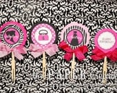 Oh-So Sassy Girl Barbie Inspired Printed & Assembled Cupcake Toppers (set of 12)