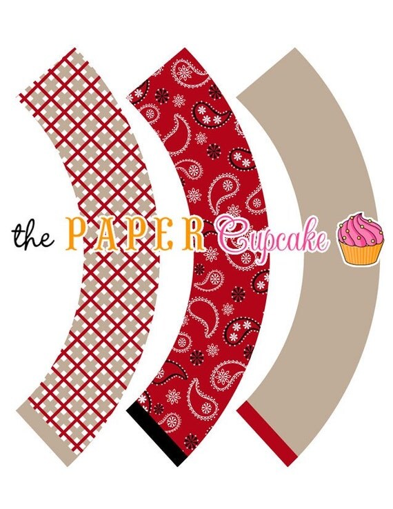 Printable Cupcake Wrappers - Giddy Up Lil' Cowboy Collection - DIY Printables by The Paper Cupcake Il_570xn
