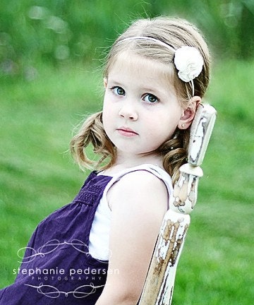 ruby . papyrus  (fabric flower headband)