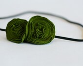 sadie . avocado (fabric flower headband)
