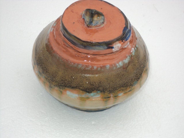 Unique, Hand Crafted, Ceramic Lidded Jar