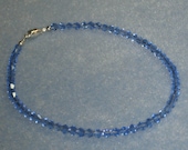 Light Blue Crystal Ankle Bracelet - Anklet     FREE SHIPPING