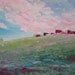 Pink clouds - FREE SHIPPING - Large 39"x28" Original Oil Painting - ready to hang palette knife impasto