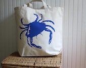 Crab Tote Bag Hand Screened