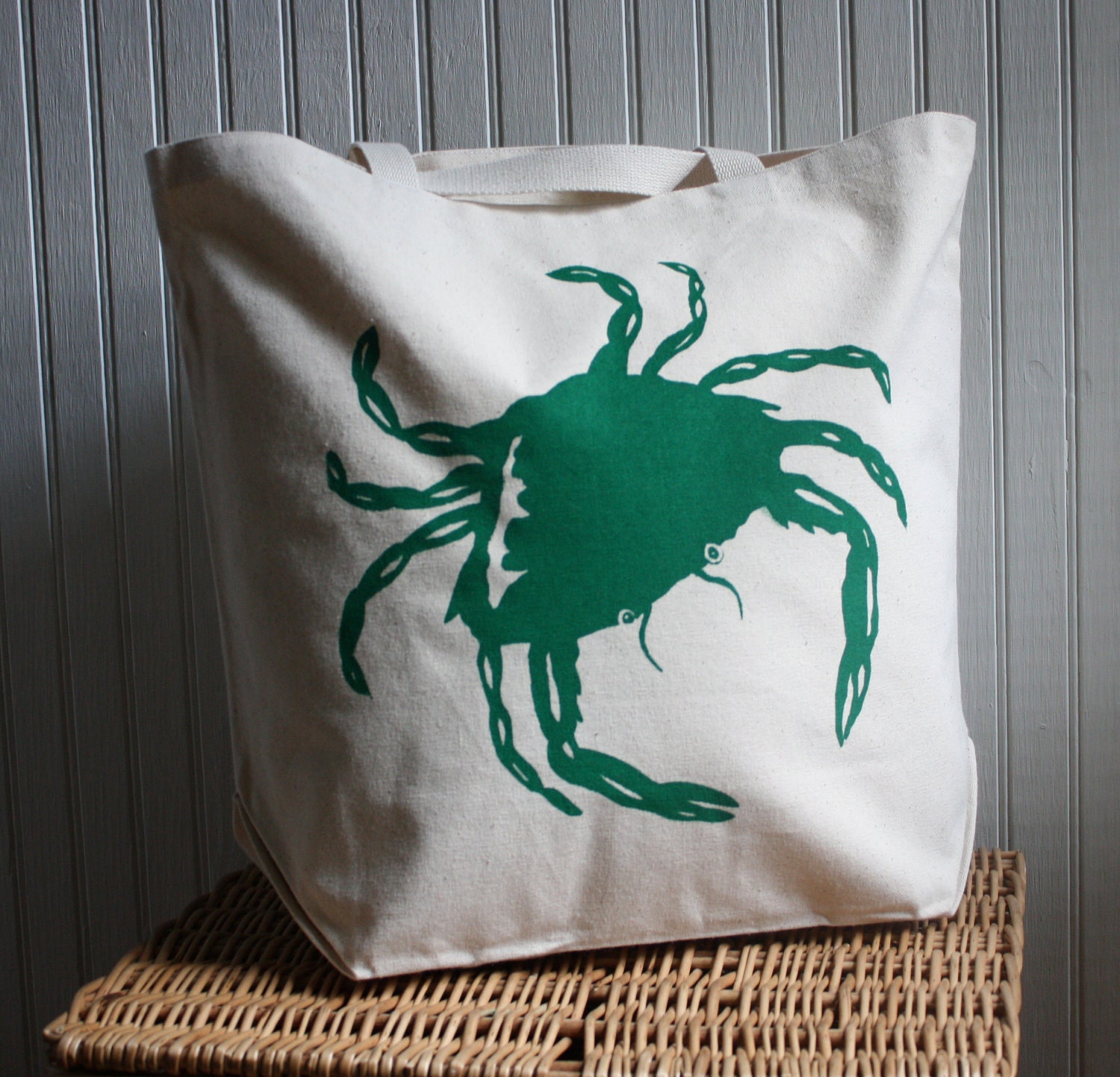 Crab Tote Bag Hand Screened