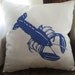 Lobster silk screened pillow QUANTITY PRICING