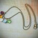 Mother's Necklace, Charm Style, Vintage Rhinestone, Five Stone, by rewelliott on Etsy
