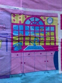 Barbie Fold and Go Kitchen Fabric Panel FP0052
