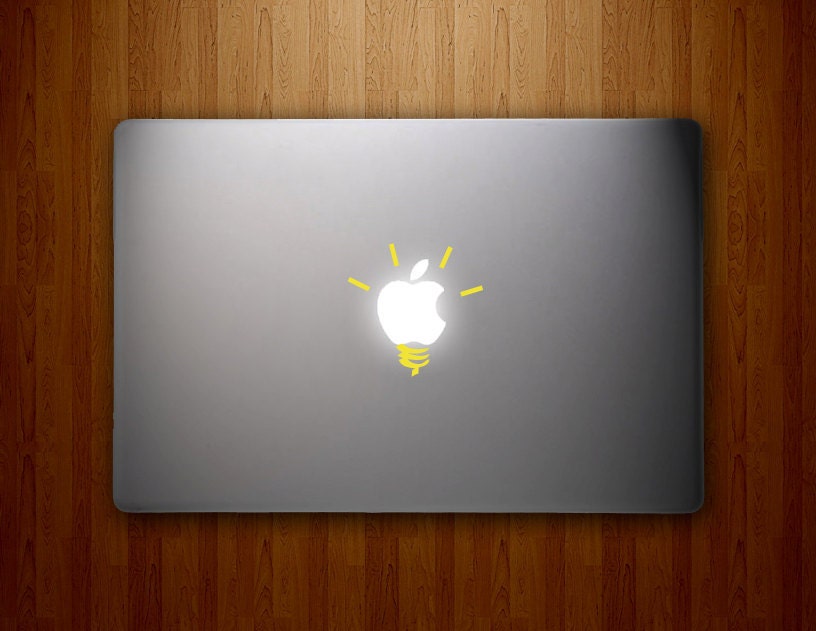 Light Bulb MacBook Decal - Bright Idea Vinyl Decal - Light Bulb Decal