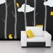 Birch Tree Wall Decal - Forest Scene for Children's Room - Removable Matte Vinyl Wall Decal