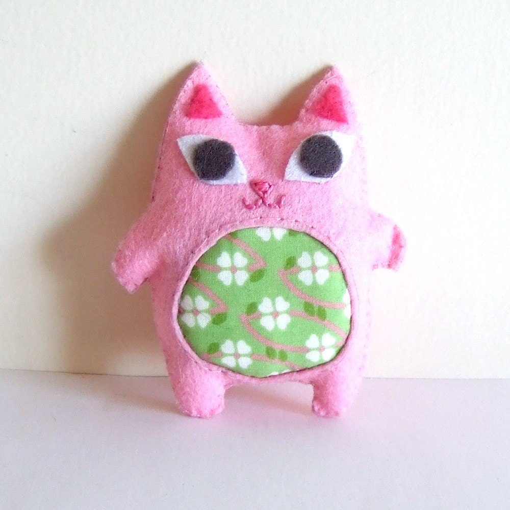 Pink Super cute Rainbow kitty plushie / softie / doll