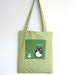 Totoro bag with umbrella pocket with super awesome green retro fabric