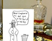 Watchmen Greeting Card Rorschach Watchmen Hand Drawn Nerdy Card