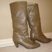 Vintage 70's Leather Taupe Joyce California Boots CUTE 7