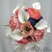 Wedding bouquet coral navy white calla lily rose bridal bouquets silk wedding flowers