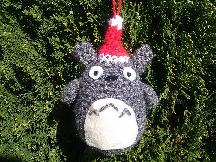 Crochet Totoro Christmas Ornament