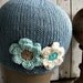 Soft Cashmere Cotton Hat with Flowers Gift for Her gift under 25 dollars