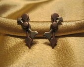 Steampunk clock hand earring studs