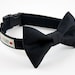 Classic Solid Black Wedding Dog Bow Tie Collar
