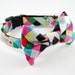 Colorful Cubes Dog Bow Tie Collar