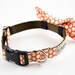 Tangerine Honeycomb Dog Bow Tie Collar