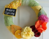 Fabric Wreath Fresh Spring  12'