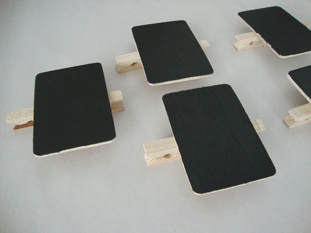 Chalk Board Clothes Pin Clips Organize and Lable