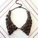 Metal Oxford Collar Bib Necklace with Bronze Aluminum Roses - The Luxe Collar in Bronze