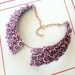 Floral Collar Necklace, Festival Wear, Club Kid, Clueless, Peter Pan Necklace with Pink Roses