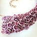 Floral Collar Necklace, Festival Wear, Club Kid, Clueless, Peter Pan Necklace with Pink Roses