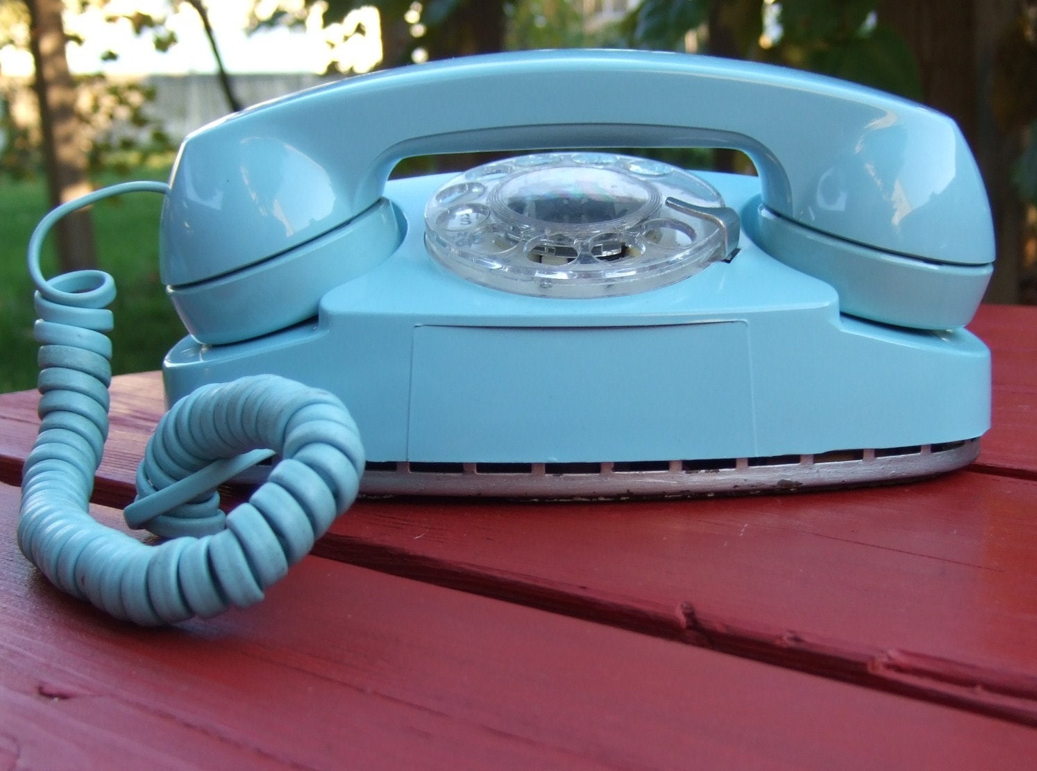 Vintage Baby Blue Rotary Princess Telephone by fuzzystars on Etsy