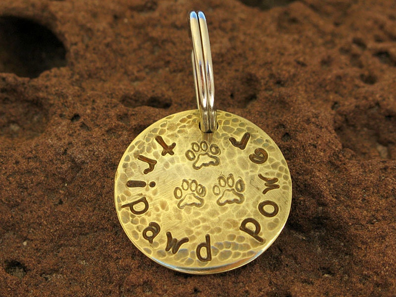 Custom Stamped Dog or Cat Pet Tag
