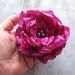 Magenta sew on fabric peony applique embellishment