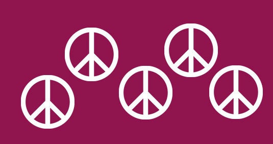 Vinyl Wall Art sticker decals 30 - 2 inch PEACE SIGNS Vinyl Wall Decal Sticker Wall Decor Appliques