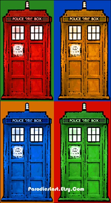 Pop Art Doctor Who TARDIS POSTER Parody Print after Andy WARHOL