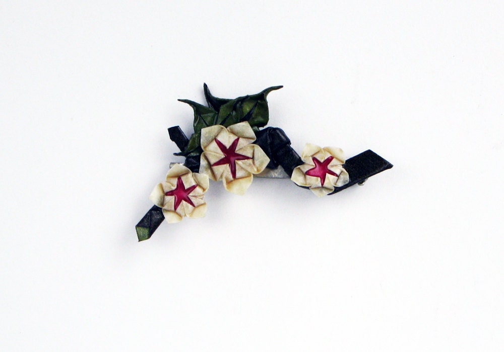 origami cherry blossom (sakura) brooch