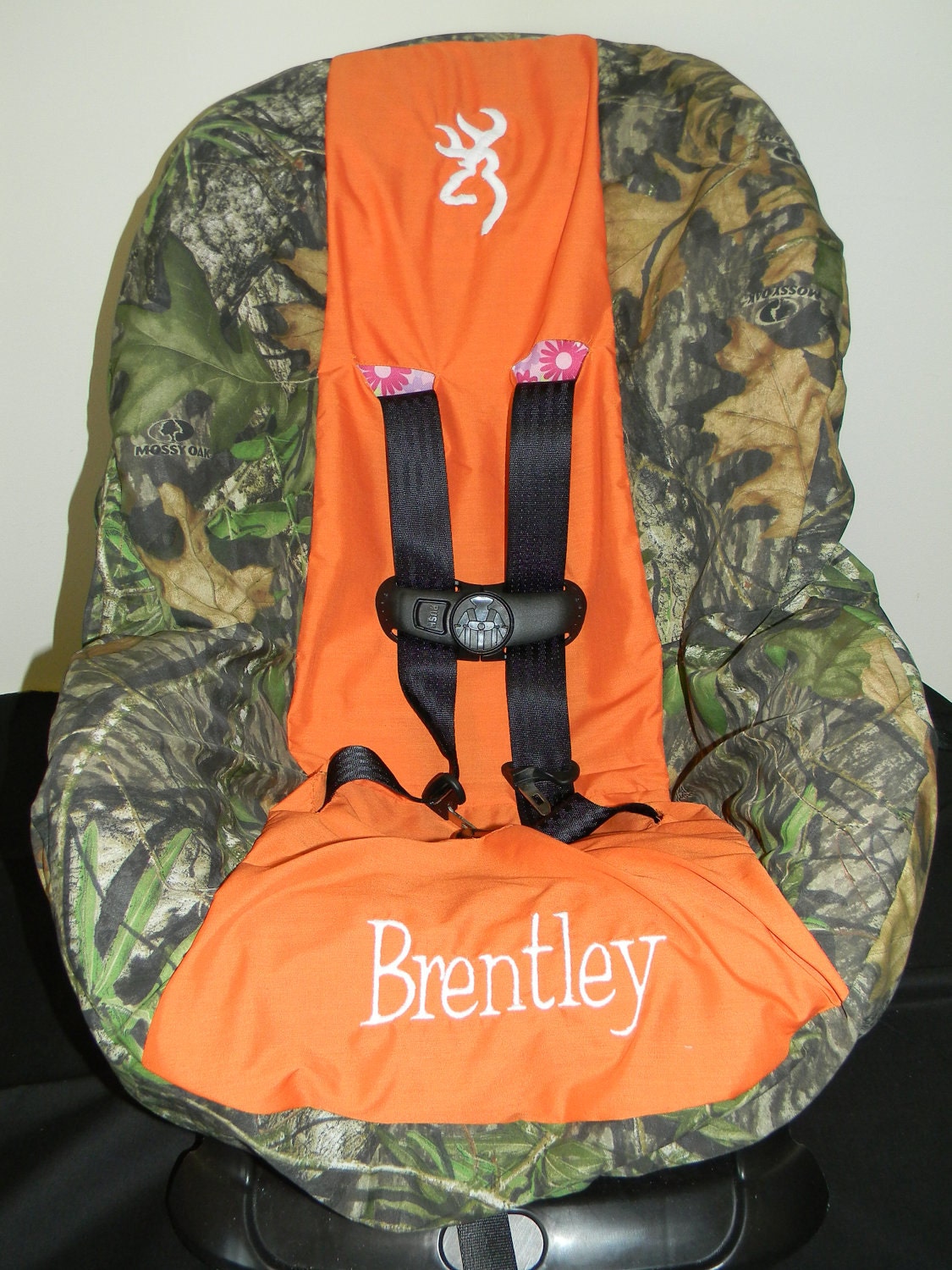 CAMO & DEER Toddler and Infant Convertible car Seat Cover fits Cosco Scenera and very similair Free Monogram