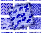 Indigo Origami Digital Collage Sheets 12 Original Designs  3  Inch Squares CS 45