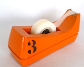 Recycled ORANGE TAPE DISPENSER